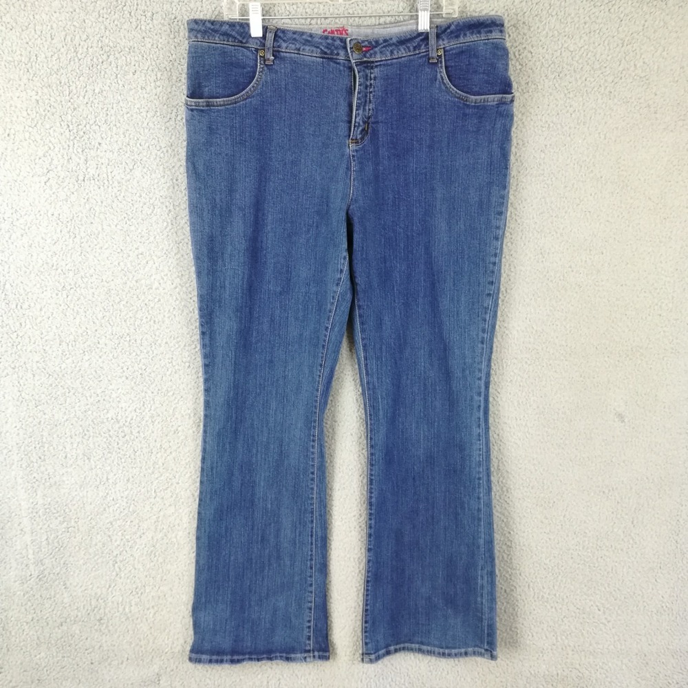 Smith's Dungarees Womens Jeans Boot Cut Blue Denim Medium Wash Plus 18